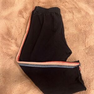 Spiritual Gangster crop metallic stripe sweatpants- size small